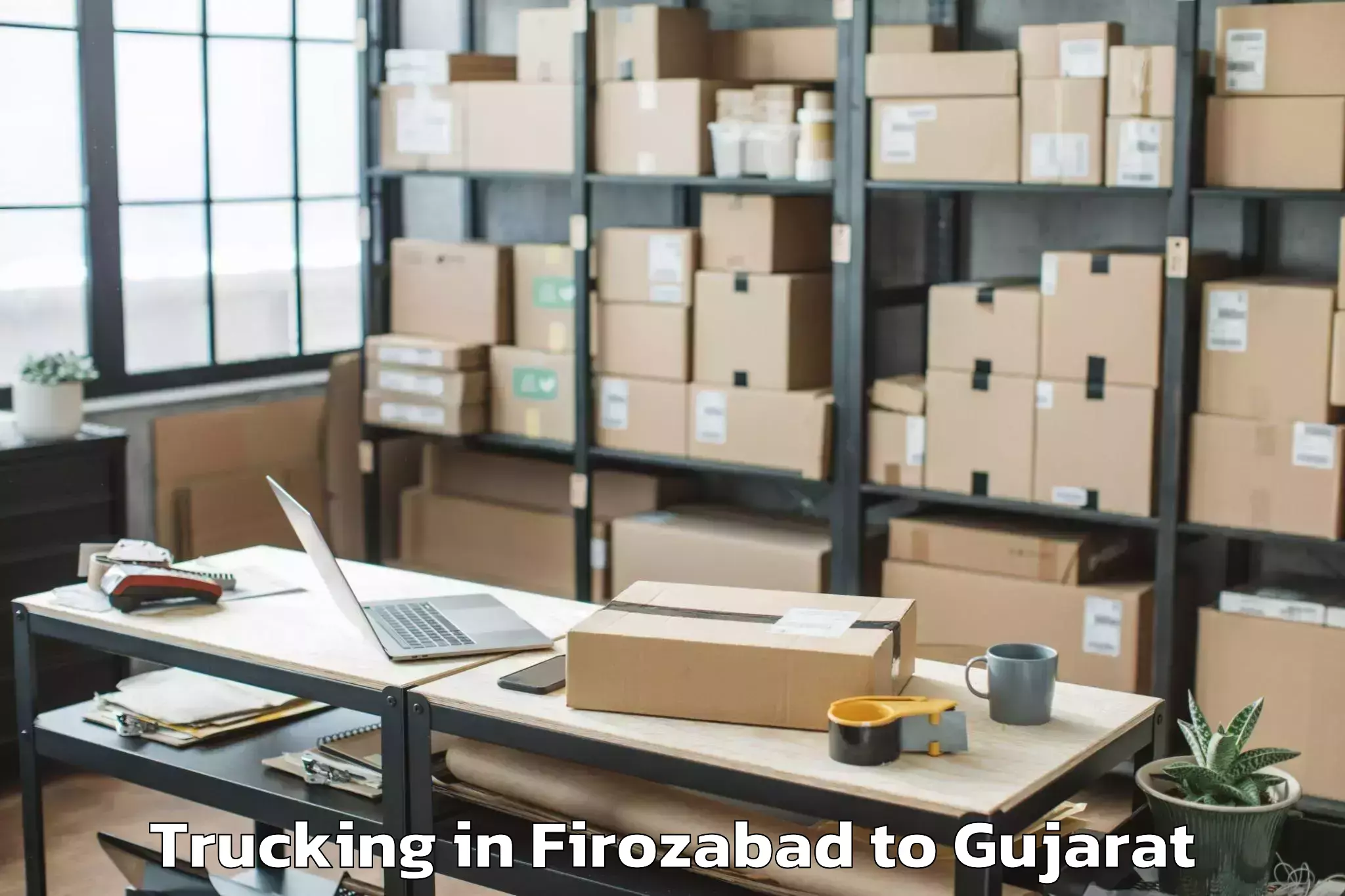 Affordable Firozabad to Waghodia Trucking